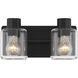 Rori 2 Light 12.38 inch Flat Black Vanity Light Wall Light