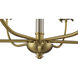 Stanza 6 Light 26 inch Brushed Polished Nickel / Satin Brass Chandelier Ceiling Light