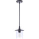 Canon 1 Light 7.5 inch Midnight Outdoor Pendant