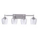 Stellen 4 Light 30 inch Brushed Polished Nickel Vanity Light Wall Light