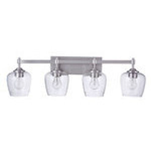 Stellen 4 Light 30 inch Brushed Polished Nickel Vanity Light Wall Light