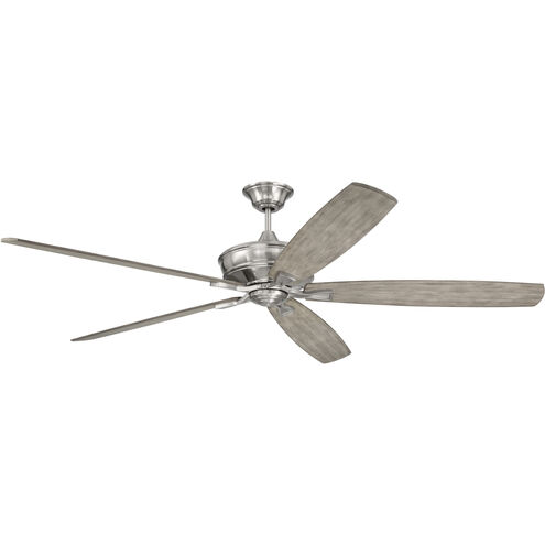 Santori 72 inch Brushed Polished Nickel with Coffee Blades Ceiling Fan (Blades Included)