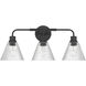 Pleated 3 Light 25.00 inch Bathroom Vanity Light