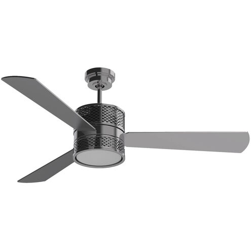 Morrison 52 inch Brushed Polished Nickel with Brushed Nickel/Flat Black Blades Ceiling Fan