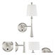 Palmer 12.01 inch 60 watt Brushed Polished Nickel Swing Arm Wall Sconce Wall Light