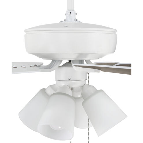 Pro Plus 114 52 inch White with White/Washed Oak Blades Contractor Ceiling Fan
