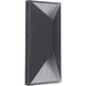 Peak LED 10 inch Textured Black/Brushed Aluminum Outdoor Wall Mount in Textured Black and Brushed Aluminum, Small