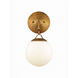 Orion 1 Light 6 inch Patina Aged Brass Wall Sconce Wall Light