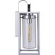 Neo 1 Light 17 inch Satin Aluminum Outdoor Wall Lantern