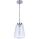 Laclede 1 Light 9.3 inch Satin Aluminum Outdoor Pendant