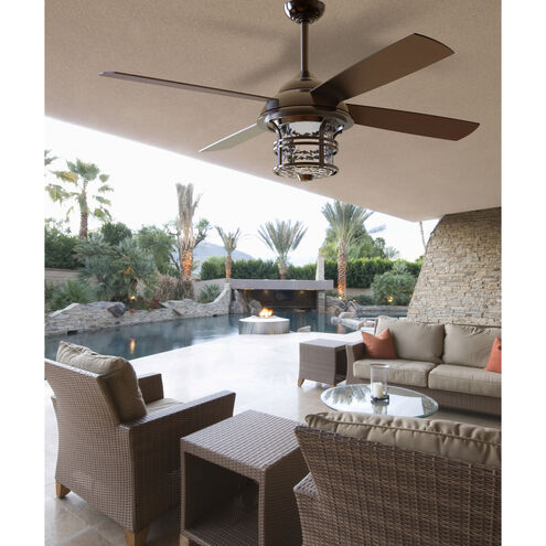 Courtyard 56 inch Oiled Bronze Indoor/Outdoor Ceiling Fan