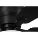 Wheeler 52 inch Flat Black with Flat Black/Greywood Blades Fan