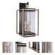 Metalwork 4 Light 22 inch Midnight/Satin Brass Outdoor Wall Lantern, Large