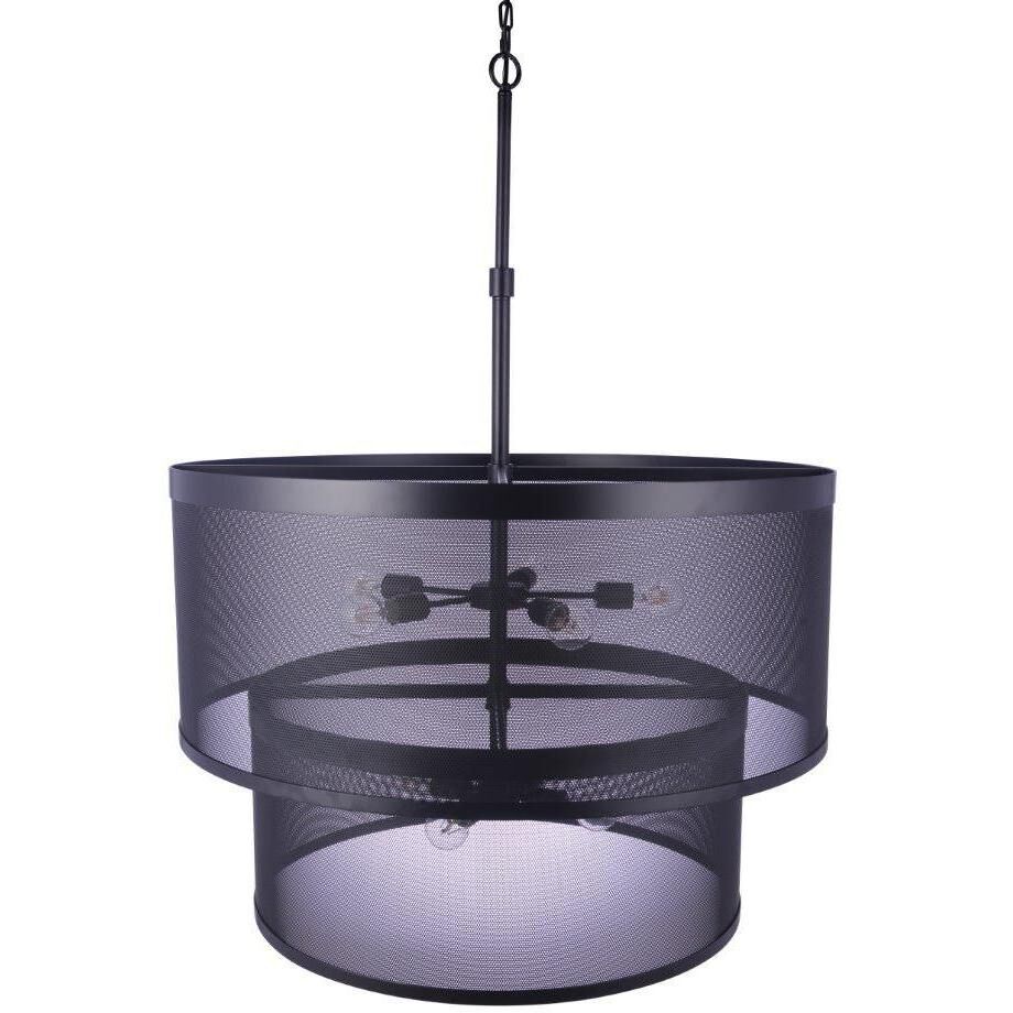 Mesh 9 Light 36 inch Flat Black Pendant Ceiling Light