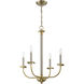 Stanza 4 Light 20.15 inch Brushed Polished Nickel / Satin Brass Chandelier Ceiling Light