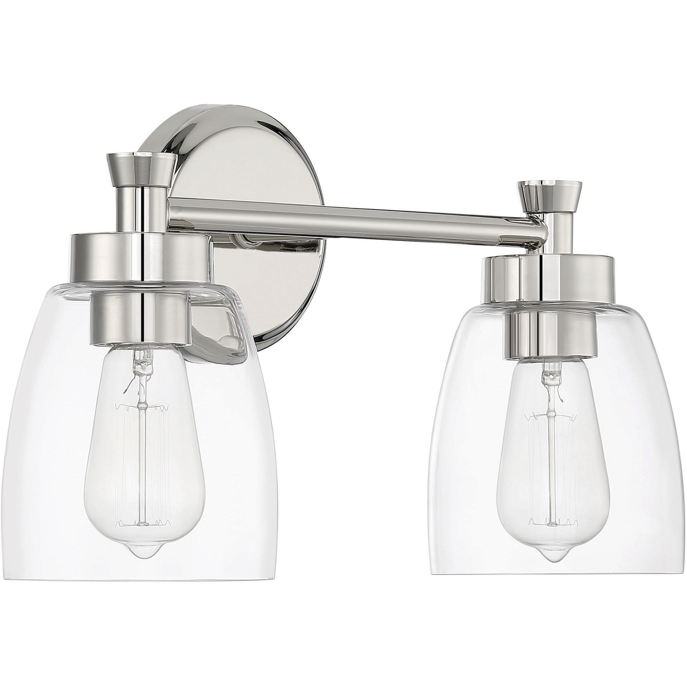 Henning 2 Light 16 inch Polished Nickel Vanity Light Wall Light