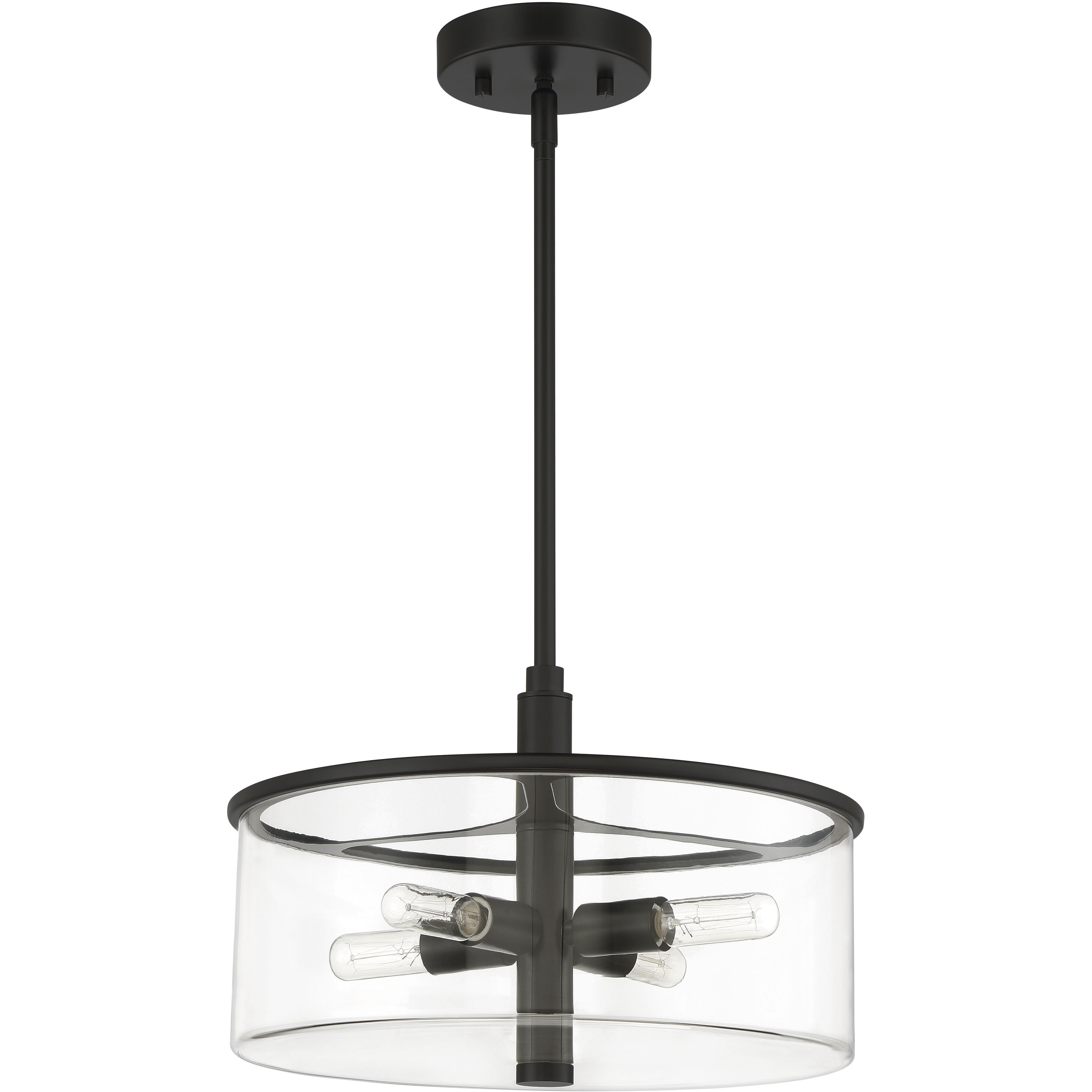 Hailie 4 Light 14 inch Flat Black Pendant Ceiling Light