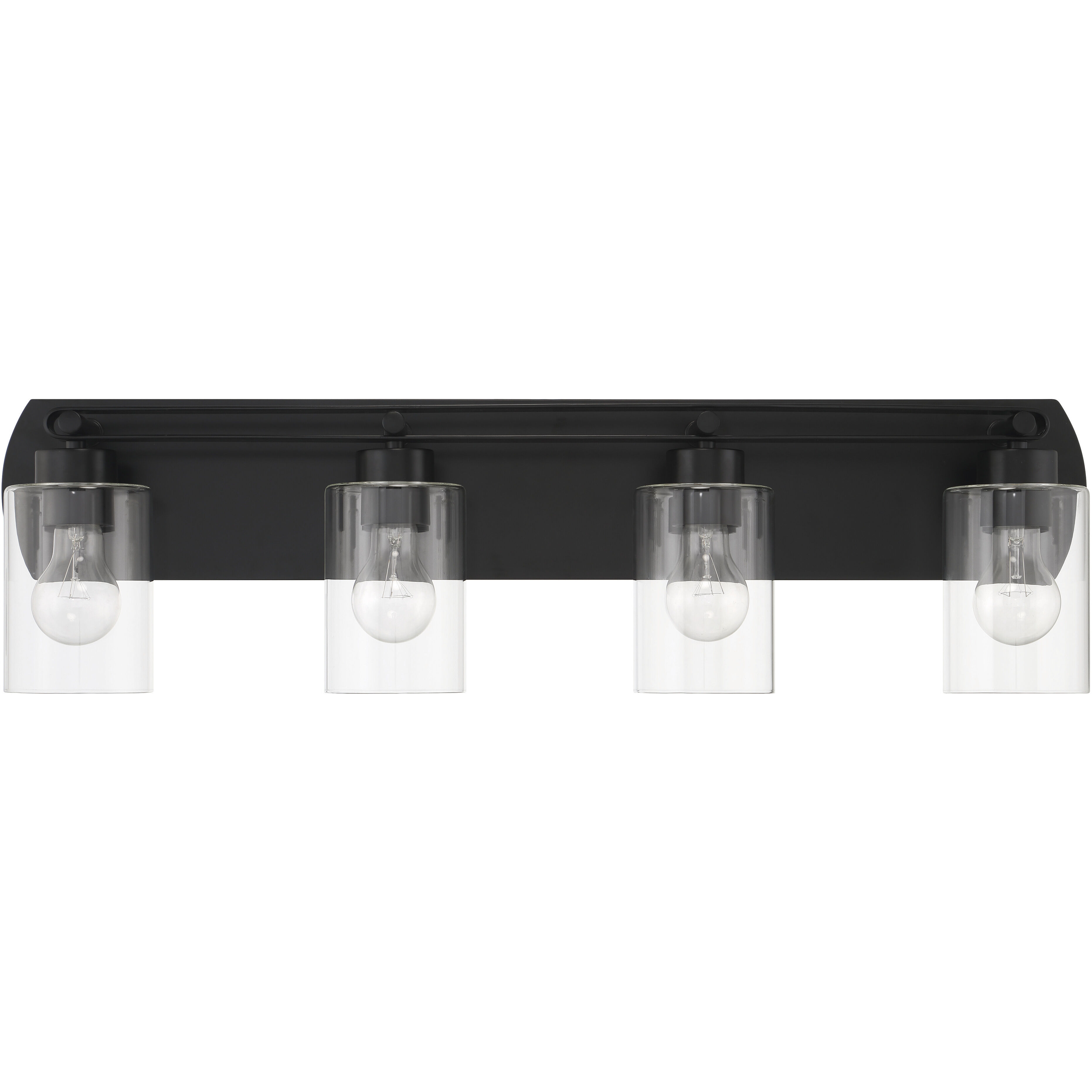 Hendrix 4 Light 30.75 inch Flat Black Vanity Light Wall Light