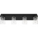 Hendrix 4 Light 30.75 inch Flat Black Vanity Light Wall Light