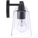 Emilio 3 Light 23 inch Flat Black Vanity Light Wall Light