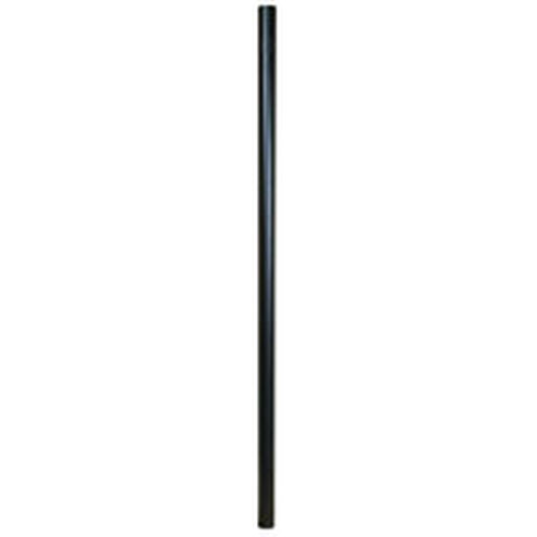 Smooth 84 inch Textured Black Outdoor Direct Burial Pole in Textured Matte Black, Smooth