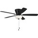 Wheeler 52 inch Flat Black with Flat Black/Greywood Blades Fan