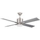 Teana 52 inch Brushed Polished Nickel with Brushed Nickel/Walnut Blades Fan