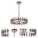 Simple Lux LED 27 inch Satin Brass Chandelier Ceiling Light
