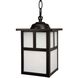 Mission 1 Light 6 inch Burnished Copper Outdoor Pendant in Frosted, Small