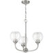 Glenda 3 Light 20 inch Brushed Polished Nickel Chandelier Ceiling Light