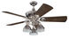 Timarron 54 inch Brushed Polished Nickel with Blackwood Blades Ceiling Fan Kit