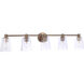 Emilio 5 Light 42 inch Satin Brass Vanity Light Wall Light