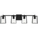 Dunn 4 Light 32 inch Flat Black Vanity Light Wall Light