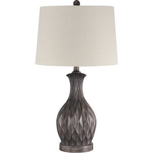 Bejamin 26.75 inch 60 watt Painted Brown Table Lamp Portable Light