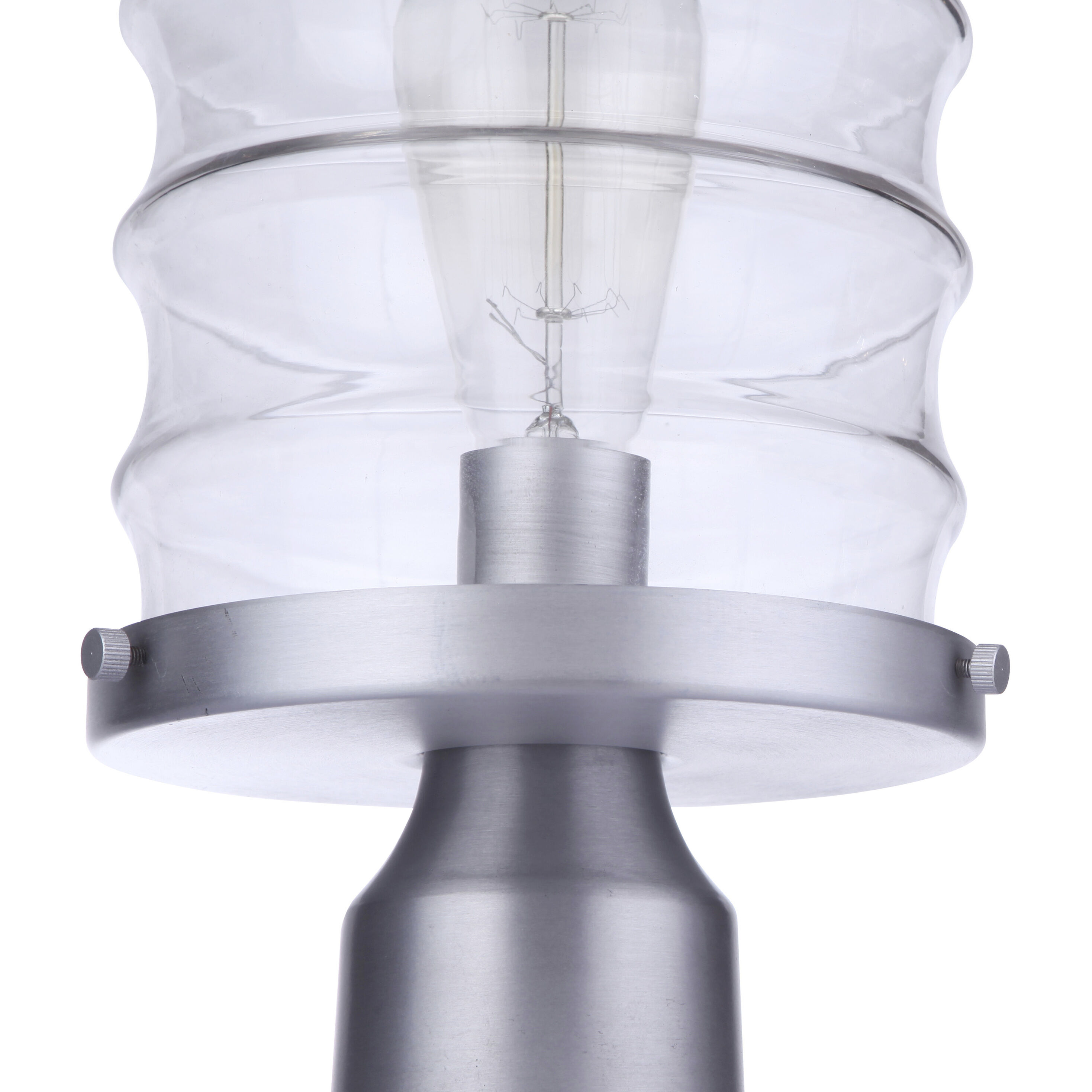 Canon 1 Light 14.13 inch Satin Aluminum Outdoor Post Mount