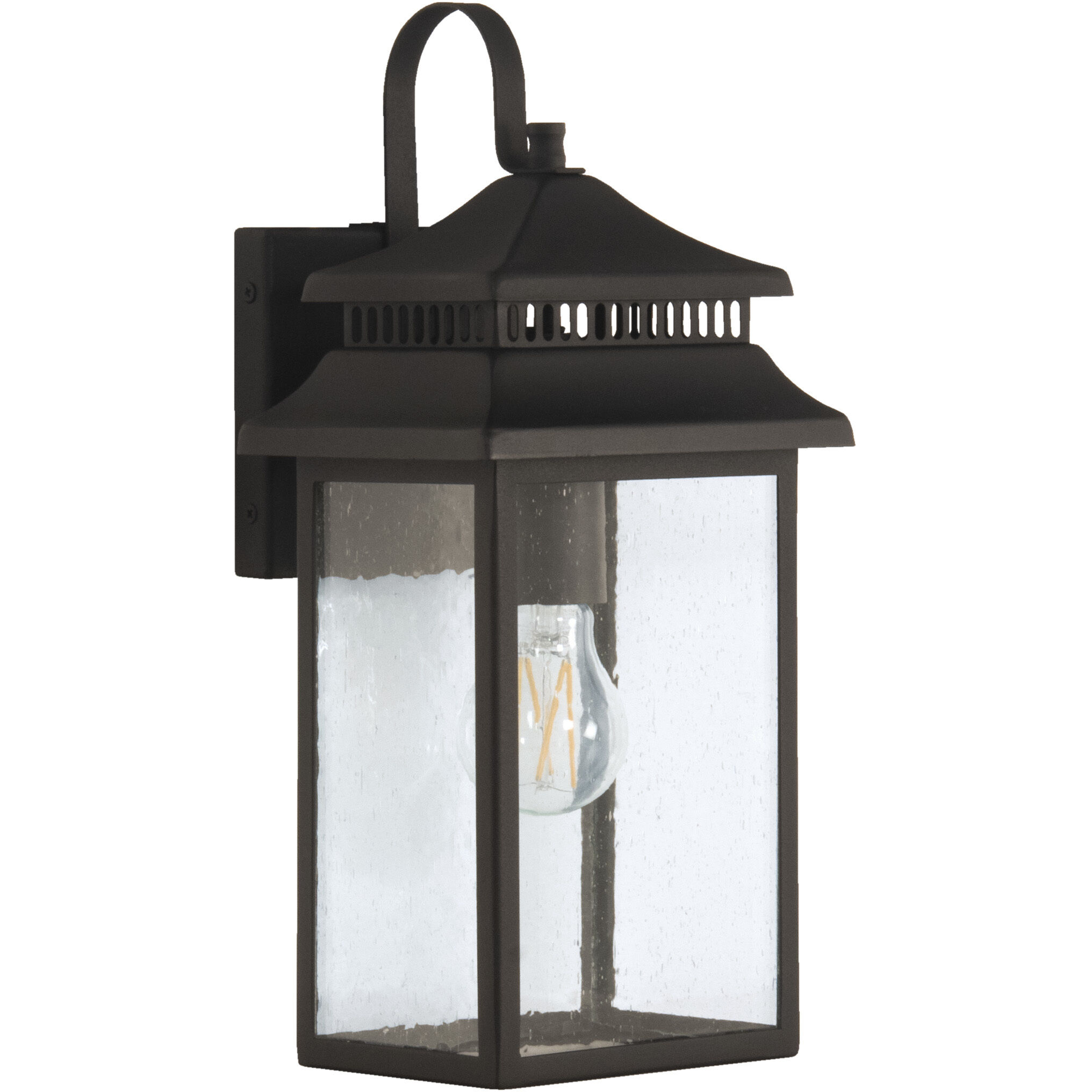 Crossbend 1 Light 15 inch Textured Black Outdoor Wall Mount in Textured Matte Black 