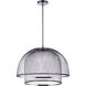 Sculptural Statement LED 24.25 inch Brushed Polished Nickel Pendant Ceiling Light