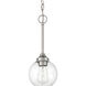 Glenda 1 Light 6 inch Brushed Polished Nickel Mini Pendant Ceiling Light