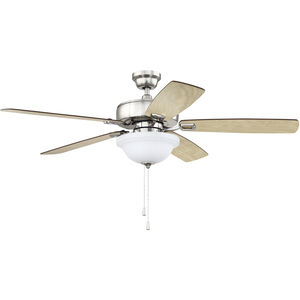 Twist N Click 52 inch Brushed Polished Nickel with Ash/Mahogany Blades Ceiling Fan