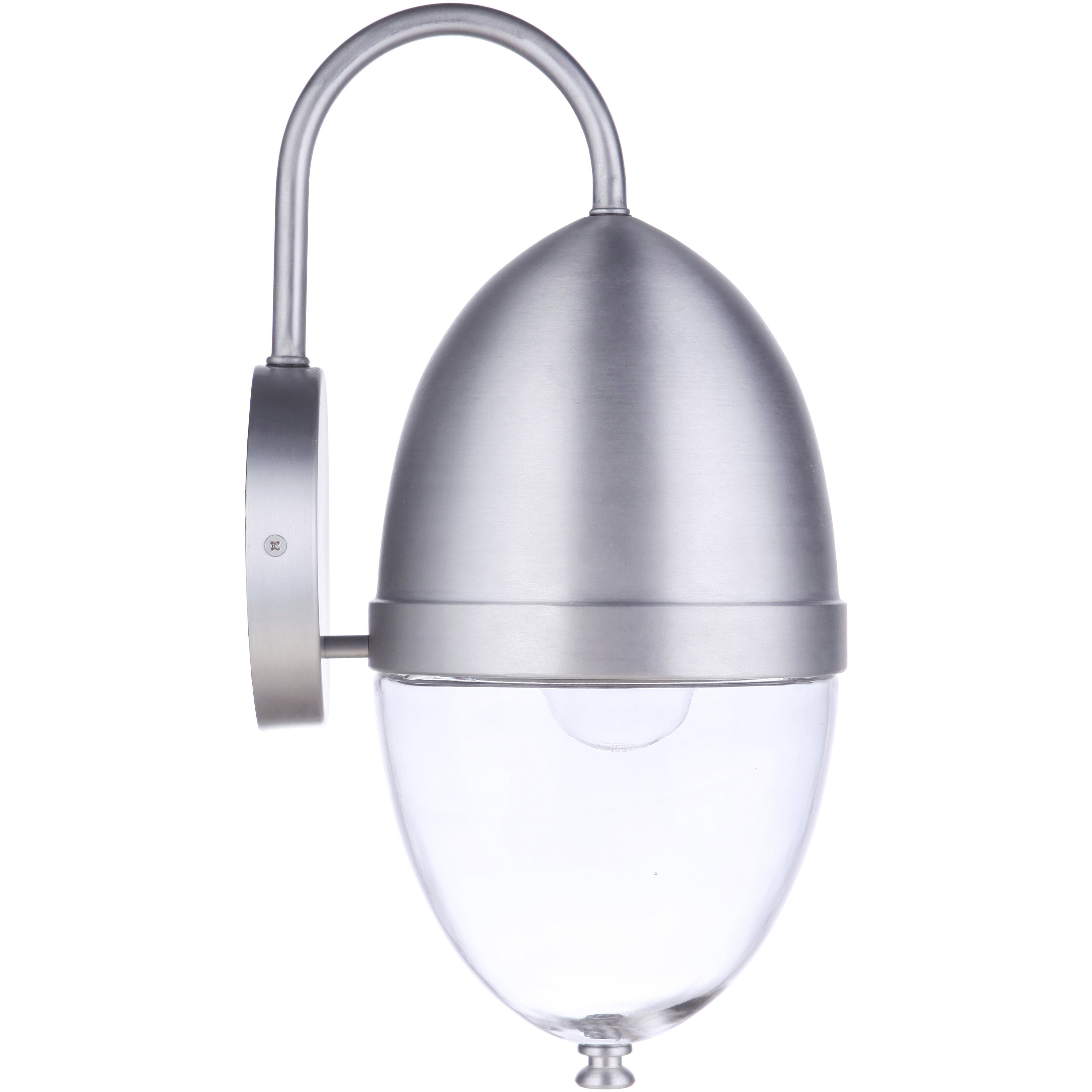 Sivo Outdoor Wall Mount in Satin Aluminum, Medium