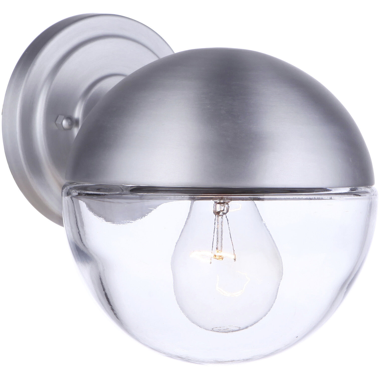 Evie Outdoor Wall Mount in Satin Aluminum, Small