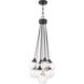 Neighborhood Que 9 Light 16.25 inch Flat Black Pendant Ceiling Light