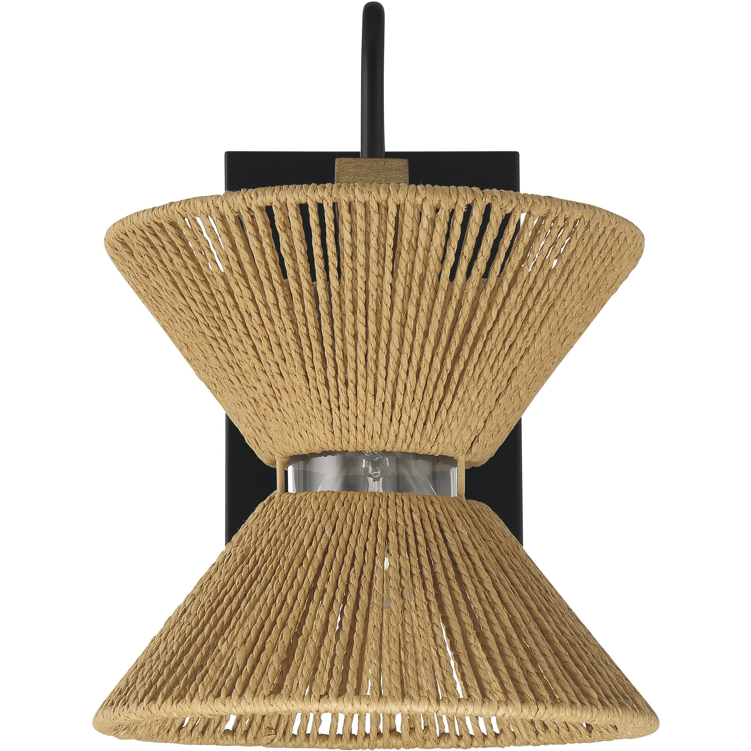 Serena 1 Light 9 inch Flat Black/Walnut Wall Sconce Wall Light in Flat Black and Walnut