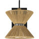 Serena 1 Light 9 inch Flat Black/Walnut Wall Sconce Wall Light in Flat Black and Walnut
