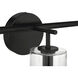 Hailie 3 Light 20 inch Flat Black Vanity Light Wall Light