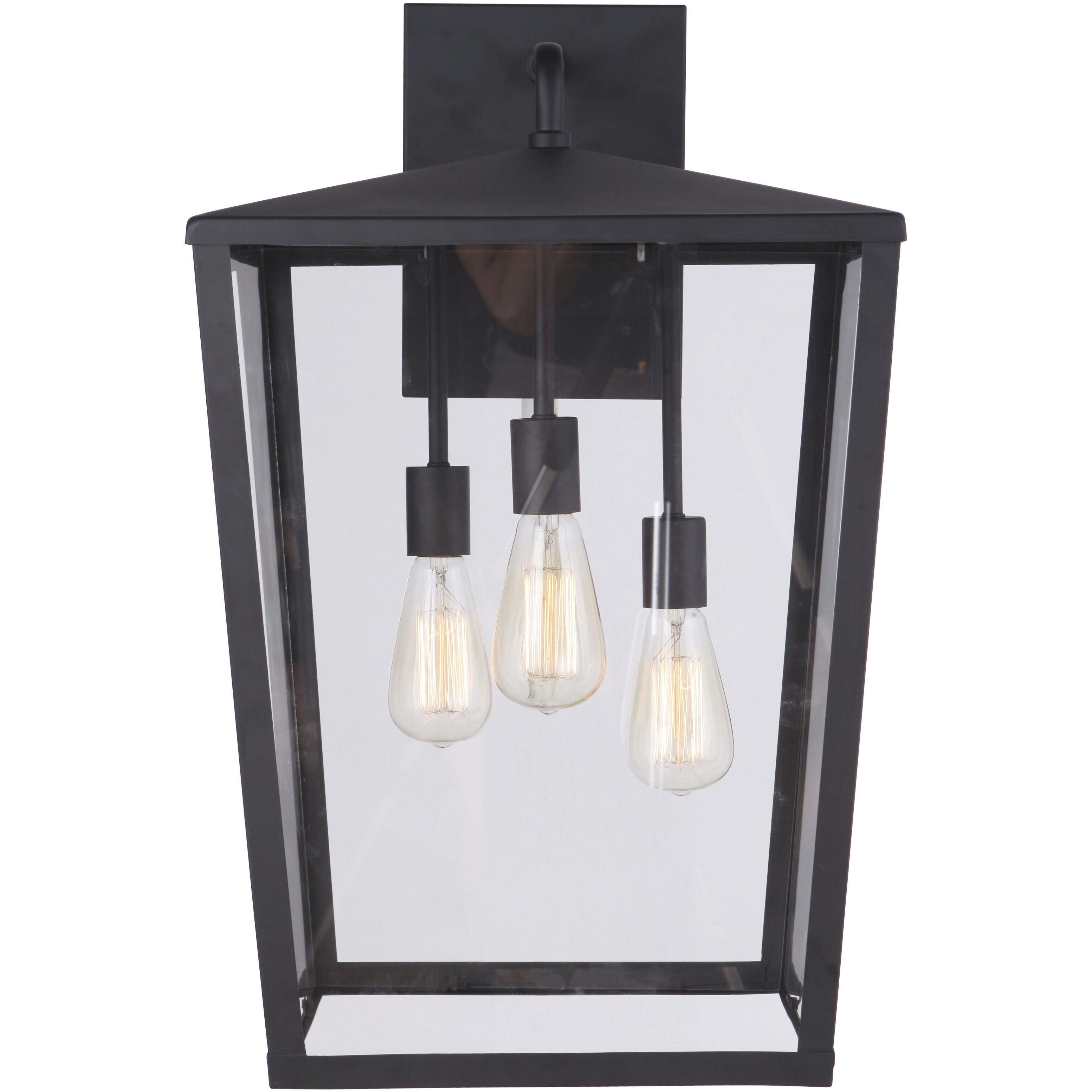 Olsen 3 Light 24 inch Midnight Outdoor Wall Lantern