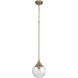 Reflection 1 Light 8 inch Premium Bronze Mini Pendant Ceiling Light