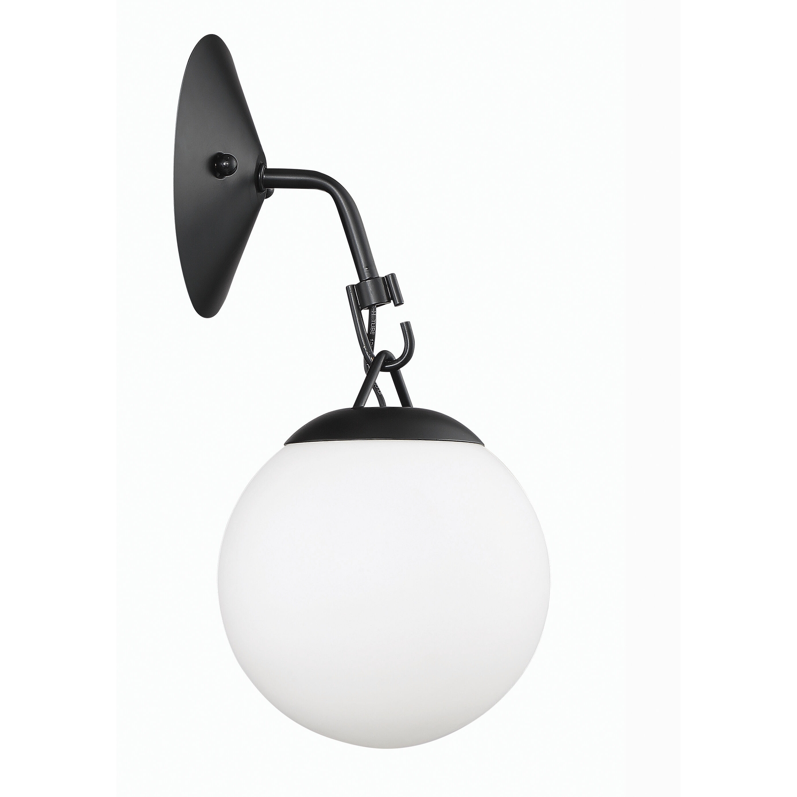 Orion 1 Light 6 inch Flat Black Wall Sconce Wall Light