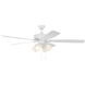 Super Pro 114 60 inch White with White/Washed Oak Blades Contractor Ceiling Fan