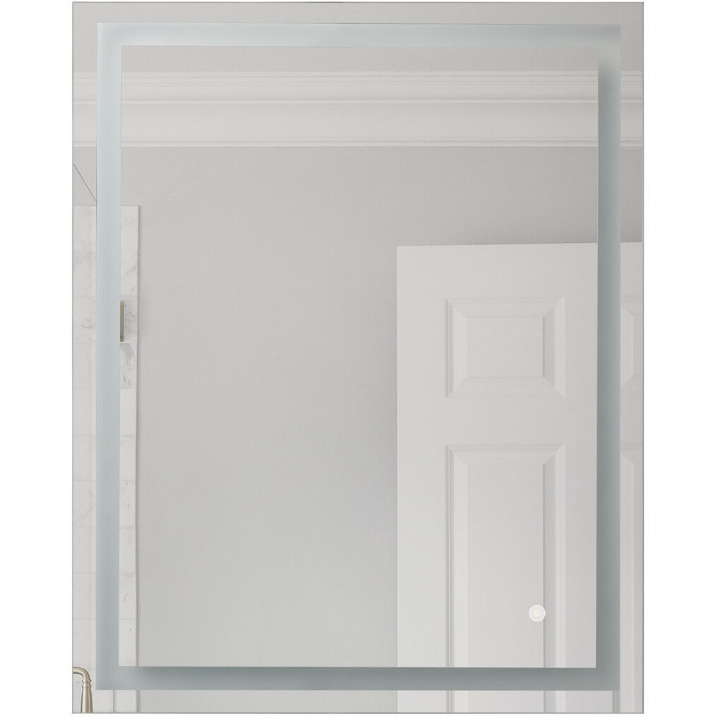Lighted 30 X 24 inch White Mirror, Rectangular